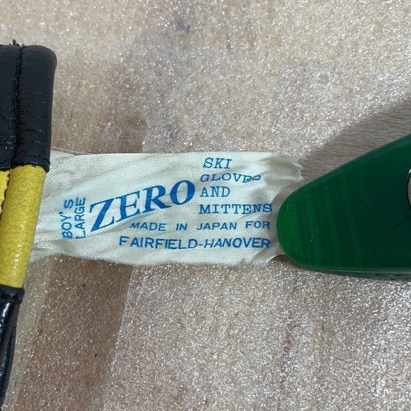 Vintage Rainbow leather ski gloves Zero Made in Japan for Farfield-Hanover - Picture 7 of 11